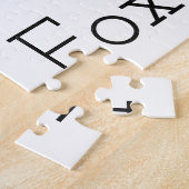 Slim als een Vos Typografische Aquarel Legpuzzel (Zijkant)