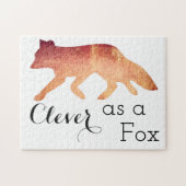Slim als een Vos Typografische Aquarel Legpuzzel (Horizontaal)