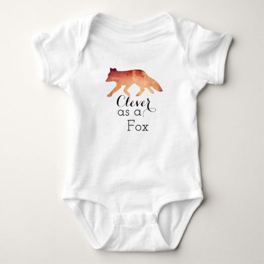 Slim als een Vos Typografische Aquarel Romper (Voorkant)