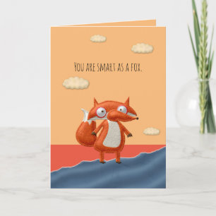Slim Als Een Vos Valentijnskaart Kaart