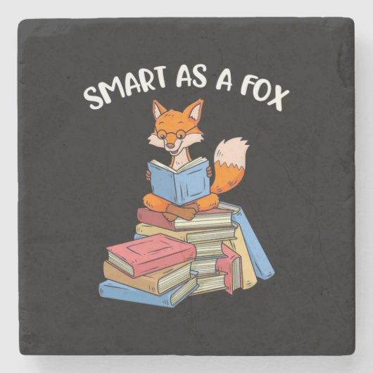 Slim als fox stenen onderzetter (Voorkant)