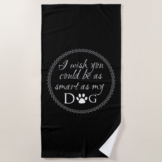 Slim als mijn Dog Beach Towel Strandlaken (Voorkant)