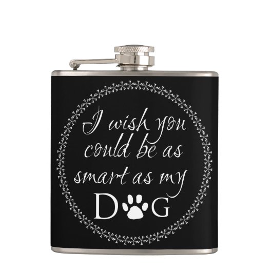 Slim als mijn Dog Flask Heupfles (Voorkant)