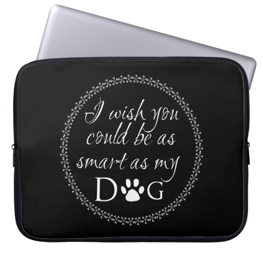 Slim als mijn dog-laptophoes laptop sleeve (Voorkant)
