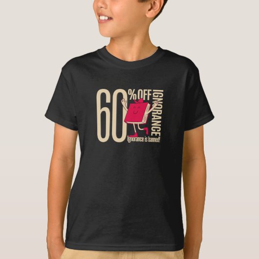Slim Anti-Onwetendheid Bericht Kids Basic T-Shirt (Voorkant)