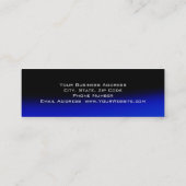 Slim Black Blue Modern Visitekaartje voor fotograa (Achterkant)