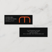 Slim Black Oranje monogram Visitekaartje (Voorkant / Achterkant)