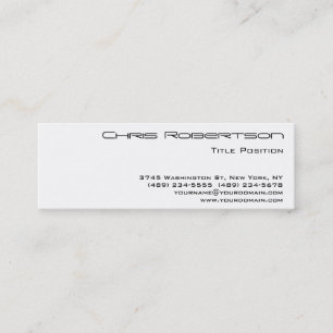 Slim Black White Charming Mini Visitekaartje