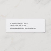 Slim Black White Red Stripe Chic-Visitekaartje Mini Visitekaartje (Achterkant)