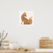 Slim blijven als een vos - Kinderkunst Poster (Keuken)