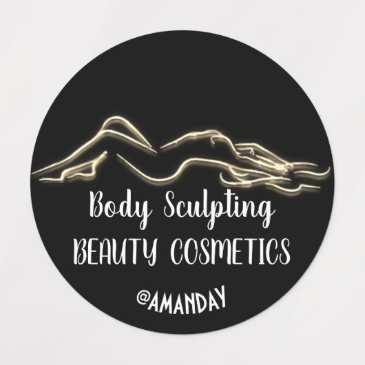 Slim Body Cosmetics Balm Soap Sculpting Gold Labels (Design 1)