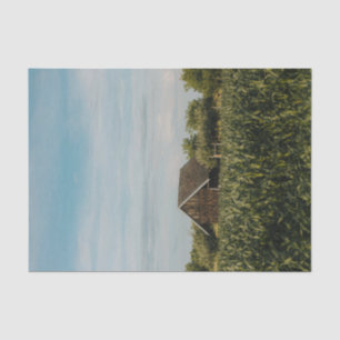 Slim Boerderijtje Genesteld Tussen Maisvelden Tissuepapier