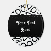 Slim brillenpatroon keramisch ornament (Links)