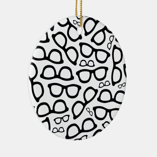 Slim brillenpatroon keramisch ornament (Rechts)