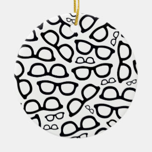Slim brillenpatroon keramisch ornament