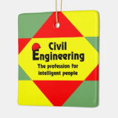 Slim civiel ingenieursblok keramisch ornament (Links)