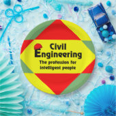 Slim civiel ingenieursblok papieren bordje (Feest)