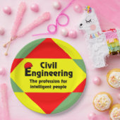 Slim civiel ingenieursblok papieren bordje (Feest)
