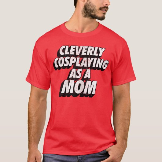 Slim Cospraying als een Moeder ComicCon Momee retr T-shirt (Voorkant)