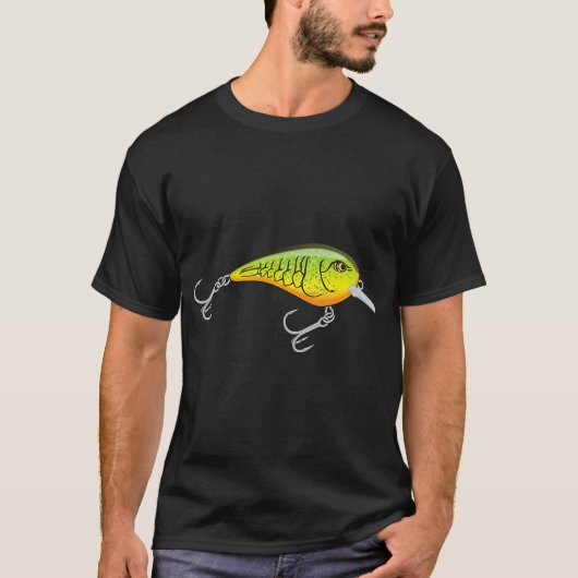 Slim Craw Crankbait Vislijn - Chartreuse Root T-shirt (Voorkant)