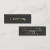 Slim Cute Plain Gray Attorney at Law Visitekaartje (Voorkant / Achterkant)