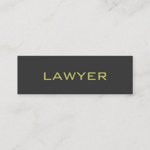 Slim Cute Plain Gray Attorney at Law Visitekaartje