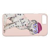 Slim Dalmatisch (achtergrondkleur bewerkbaar) Case-Mate iPhone Case (Achterkant (Horizontaal))