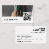 slim deurslot QR Code Visitekaartje (Voorkant / Achterkant)