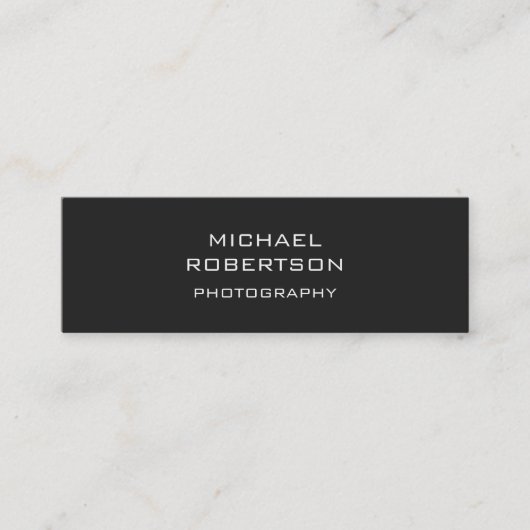 Slim donkergrijs stijlvol Visitekaartje voor fotog (Voorkant)