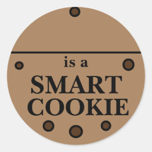 Slim een koekjesticker ronde sticker