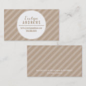 SLIM EENVOUDIG SPOT streep patroon koele witte kra Visitekaartje (Voorkant / Achterkant)