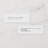 Slim, eenvoudig zwart, zwart, wit Visitekaartje (Voorkant / Achterkant)