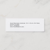 Slim, eenvoudig zwart, zwart, wit Visitekaartje (Achterkant)