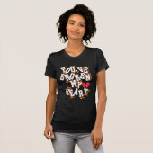 Slim Fit: Gebroken Hart (zwart) T-shirt (Voorkant volledig)