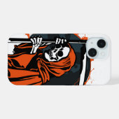 Slim Fit Halloween Hoes iPhone 15 Case (Achterkant horizontaal)