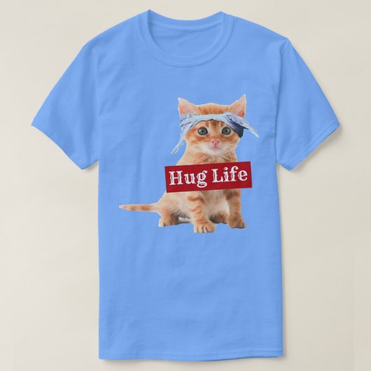 SLIM FIT Hug Life Kat Kitteh Kat T-shirt T (Design voorkant)