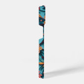 Slim Fit Naadloze bloemenpapier patroon iPhone Cas iPhone Hoesje (Rechterkant)