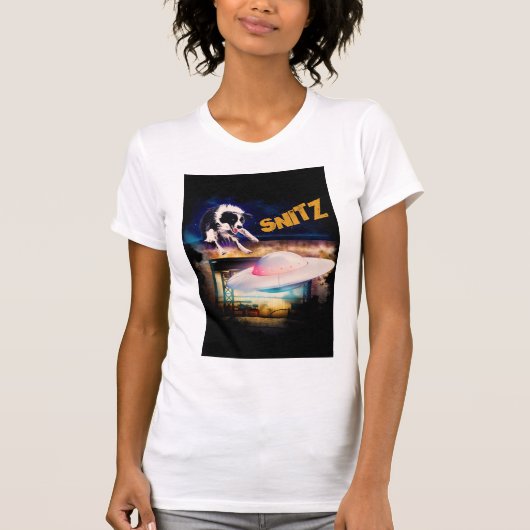 slim fit T-shirt met Snitz (Voorkant)