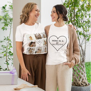 Slim Fit T-shirt voor dames   "Mama in een miljoen