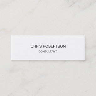 Slim Folio Light White, met twee zijden Visitekaar Mini Visitekaartje