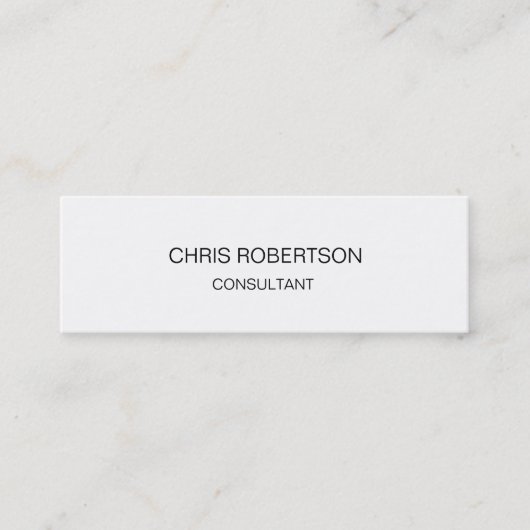 Slim Folio Light White, met twee zijden Visitekaar Mini Visitekaartje (Voorkant)