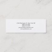 Slim Folio Light White, met twee zijden Visitekaar Mini Visitekaartje (Achterkant)