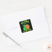 Slim gevoel goed - Funny Pun Cute Slimy Snail Vierkante Sticker (Envelop)