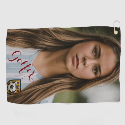 Slim Golfer Meisje Golf Handdoek (Horizontaal)