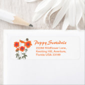 Slim grafische papaver antwoordt adresetiketten etiket (Insitu)