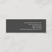 Slim Gray Calligraphy Monogram Visitekaartje (Achterkant)