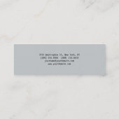 Slim Gray Modern Trendy Stylish Visitekaartje (Achterkant)