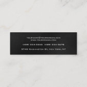 Slim Gray Red Script Professional Modern rendy Mini Visitekaartje (Achterkant)