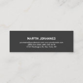 Slim Gray Red — unieke persoonlijke trainer Mini Visitekaartje (Achterkant)