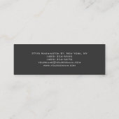 Slim Grey Black Calligraphy Monogram Visitekaartje (Achterkant)